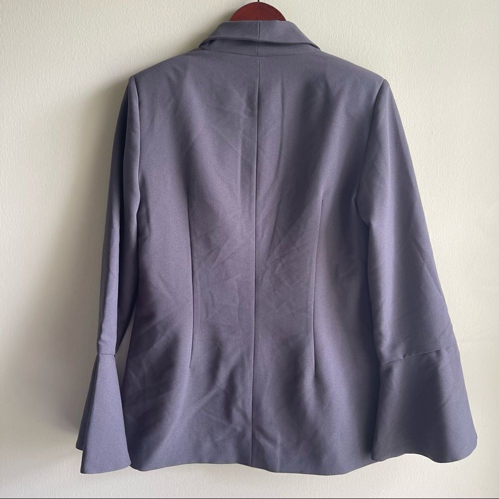 NWT Iman Bell Sleeve Gray Unstructured Blazer - Picture 3 of 4